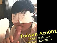 MILF taiwaneză cu sâni mari și fund mare înregistrează un orgasm de squirting