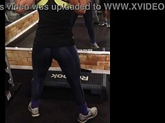Fitness enthusiast in tight workout leggings
