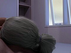 POV видео мультфильма с блондинкой в роли мамули