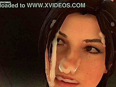 3D-tecknad film av vällustig mamma som kvävs av Lara Croft