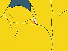 Marge, dojrzała żona domowa, cieszy się seksem analnym na siłowni i w domu, podczas gdy jej mąż jest w pracy w tej parodii Hentai wideo