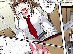 Tecknad hentai med sexig lärare och stor rumpa
