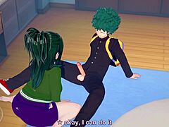 Mature mom Deku Midoria takes on her son's hero academia