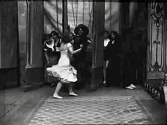 British MILF gets a vintage blowjob in the shadows of the 20s
