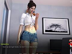 스 아카데미 2 비디오에서 큰 가슴을 가진 대학생 소녀는 스커트를 벗고 딥 을 받는다