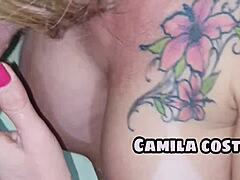 Tattooed milf girlfriend gets covered in cum by best friend's cock in full movie