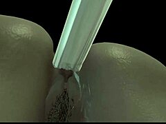 Виртуална партньорка: дебела вещица получава анален секс с голям дилдо и машина за чукане в 3D анимация