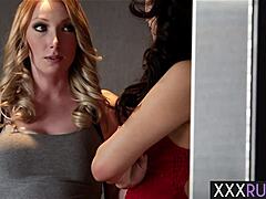 Busty Latina maid Stevie Shae gives an amazing ass licking massage to hot MILF Vanessa Veracruz