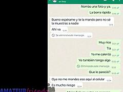 Latin MILF, üvey kız kardeşiyle Whatsapp webcam'de mastürbasyon yapıyor